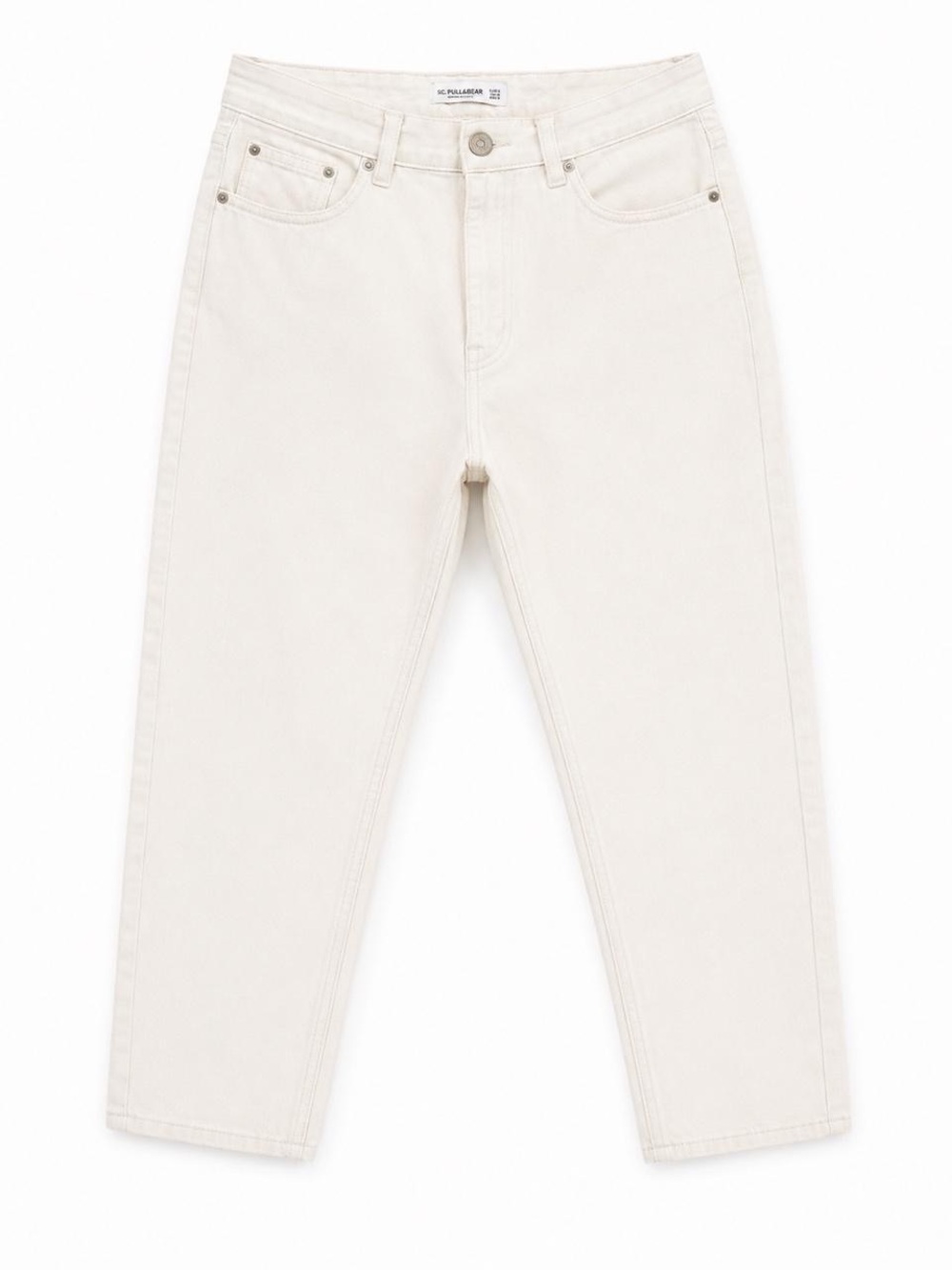 Pull&Bear Women's Cropped Jeans in Cream